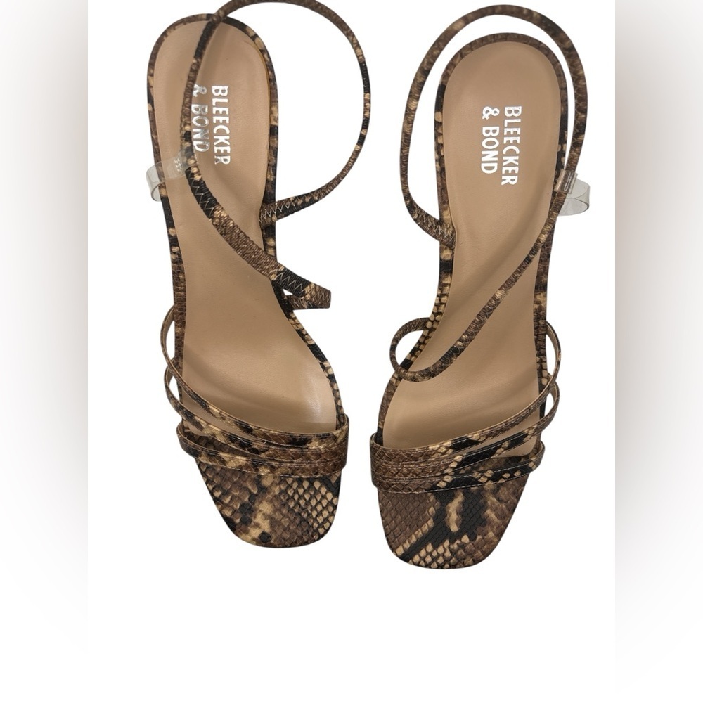 Bleecker & Bond Brown Snakeskin Heels